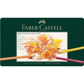 Карандаши цветные Faber-Castell POLYCHROMOS художні 120 кольорів в металевій коробці (110011) (11945)