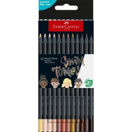 Карандаши цветные Faber-Castell Black Edition Colour Pencils Skin Tones 12 кольорів (116414) (32397)
