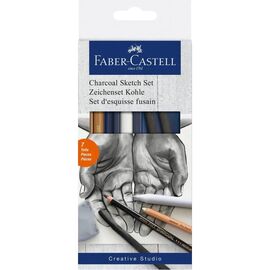 Художественный набор Faber-Castell Charcoal Sketch set для скетчів Вугілля, 7 предметів (27304)