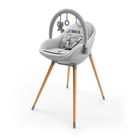 Стульчик для кормления Kinderkraft 2 в 1 Fini Up Grey (5902533930111)