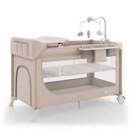 Детский манеж Kinderkraft с пеленатором Leody Up Beige (5902533930128)