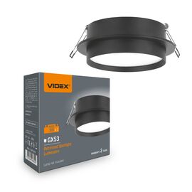 Светильник точечный Videx під лампу GX53 врізний Круглий Чорний (VL-SPF33R-B)