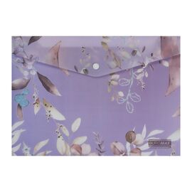 Папка - конверт Buromax А4 на кнопке, LILAC ARABESKI, полупрозрачная, сливовая (BM.3943-48)