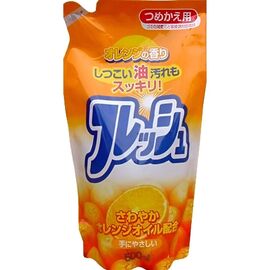 Средство для ручного мытья посуды Rocket Soap Kitchen Detergent Orange Oil Сменный блок 500 мл (4903367090782)