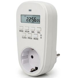 Таймер-розетка EUROELECTRIC 16A/3600W 7дн, White (ST-16A/3,60kW(E))