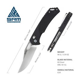Ніж SRM Retriever 9201, Black G10, Satin (9201_)