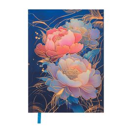 Еженедельник Buromax недатированный PEONY, A5, темно-синий 336 страниц (BM.20170-03)