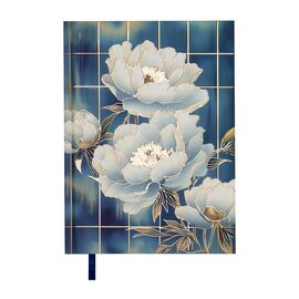 Еженедельник Buromax недатированный PEONY, A5, голубой 336 страниц (BM.20170-14)