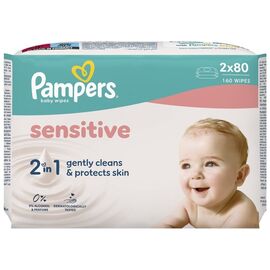 Детские влажные салфетки Pampers Sensitive 3 x 80 шт (240 шт) (8006530134521)