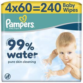 Детские влажные салфетки Pampers 99 Water, 240 шт (8006530116305)