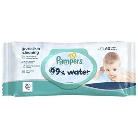 Детские влажные салфетки Pampers 99 Water, 60 шт (8006530116558)