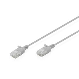 Патч-корд 1.5м, UTP, cat.6, Sliim, AWG 32/7, Cu, LSZH, grey Digitus (DK-1618-015S)