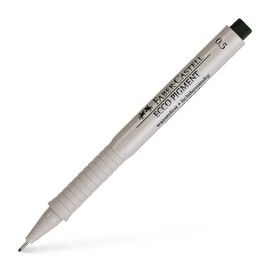 Лайнер Faber-Castell ручка капілярна для графічних робіт Ecco Pigment, діаметр 0,5 мм, колір чорний (6045)