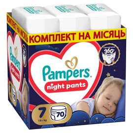 Подгузники Pampers Night Pants Розмір 7 (15+ кг) 70 шт (8006530320504)