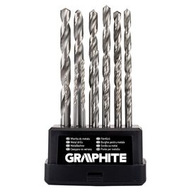 Набір свердл Graphite по металу, HSS-G, 1.5–6.5мм, кейс, 13шт (54T915)