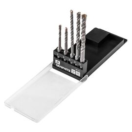 Набір бурів Graphite по бетону, SDS Plus, 5x6x110мм, 6x8x10x160мм, кейс, 5шт (56T169)