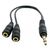 Кабель мультимедійний mini Jack 3.5mm M to 2xmini Jack 3.5mm F 0.2m Extradigital (KBA1680), зображення 2 Кабель мультимедійний mini Jack 3.5mm M to 2xmini Jack 3.5mm F 0.2m Extradigital (KBA1680), зображення 2