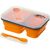 Набор туристической посуды Tramp 2 отсека силиконовый 900ml с ловилкой orange (TRC-090-orange), изображение 2 Набор туристической посуды Tramp 2 отсека силиконовый 900ml с ловилкой orange (TRC-090-orange), изображение 2