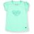Футболка детская Breeze с сердцем из кружев (7444-74G-mint) Футболка детская Breeze с сердцем из кружев (7444-74G-mint)