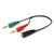 Кабель мультимедийный Jack 3.5mm female 4-pin to 2x Jack 3.5mm male 0.2m Cablexpert (CCA-418) Кабель мультимедийный Jack 3.5mm female 4-pin to 2x Jack 3.5mm male 0.2m Cablexpert (CCA-418)