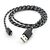 Дата кабель USB 2.0 AM to Micro 5P 2color nylon 1m black Vinga (VCPDCMBN31BK), изображение 3 Дата кабель USB 2.0 AM to Micro 5P 2color nylon 1m black Vinga (VCPDCMBN31BK), изображение 3