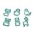 Форма для выпечки Ardesto Tasty Baking Animals Set 6 шт Tiffany Blue (AR2309PP), изображение 3 Форма для выпечки Ardesto Tasty Baking Animals Set 6 шт Tiffany Blue (AR2309PP), изображение 3
