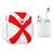 Чехол для наушников X-HuWei i-Smile для Apple AirPods IPH1443 Red+White (702334), изображение 3 Чехол для наушников X-HuWei i-Smile для Apple AirPods IPH1443 Red+White (702334), изображение 3