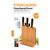 Набор ножей Fiskars Functional Form Bamboo 5 шт (1057552), изображение 3 Набор ножей Fiskars Functional Form Bamboo 5 шт (1057552), изображение 3