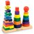 Развивающая игрушка Melissa&Doug Геометрическая пирамидка (MD10567), изображение 3 Развивающая игрушка Melissa&Doug Геометрическая пирамидка (MD10567), изображение 3