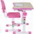 Парта со стулом FunDesk Piccolino II Pink (212116) Парта со стулом FunDesk Piccolino II Pink (212116)