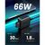 Зарядное устройство Ugreen CD216 66W 2xType-C PD Charger (Black) (70867), изображение 2 Зарядное устройство Ugreen CD216 66W 2xType-C PD Charger (Black) (70867), изображение 2