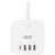 Сетевой фильтр питания 2E 3*USB-A, 1*USB-C, 1.5м, white (2E-ADC331WH), изображение 3 Сетевой фильтр питания 2E 3*USB-A, 1*USB-C, 1.5м, white (2E-ADC331WH), изображение 3