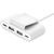 Концентратор Belkin BoostCharge 2хUSB-C/2хUSB-A 2.0m white (no data transfer) (BUZ001BT2MWHB7), изображение 2 Концентратор Belkin BoostCharge 2хUSB-C/2хUSB-A 2.0m white (no data transfer) (BUZ001BT2MWHB7), изображение 2