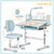 Парта со стулом ErgoKids Blue ( +полка+лампа) (BD-24 BL), изображение 2 Парта со стулом ErgoKids Blue ( +полка+лампа) (BD-24 BL), изображение 2