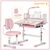 Парта со стулом ErgoKids Pink (+полка+лампа) (BD-24 PN), изображение 2 Парта со стулом ErgoKids Pink (+полка+лампа) (BD-24 PN), изображение 2