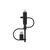 Дата кабель USB 2.0 AM to Lightning + Micro 5P + Type-C 1.0m black Belkin (CAC001BT1MBK), изображение 3 Дата кабель USB 2.0 AM to Lightning + Micro 5P + Type-C 1.0m black Belkin (CAC001BT1MBK), изображение 3