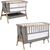 Кроватка Tutti Bambini трансформер 2 в 1 CoZee XL light gray (211209/3590) Кроватка Tutti Bambini трансформер 2 в 1 CoZee XL light gray (211209/3590)