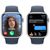 Смарт-часы Apple Watch Series 9 GPS 41mm Silver Aluminium Case with Storm Blue Sport Band - M/L (MR913QP/A), изображение 4 Смарт-часы Apple Watch Series 9 GPS 41mm Silver Aluminium Case with Storm Blue Sport Band - M/L (MR913QP/A), изображение 4