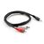 Кабель мультимедийный Jack 3.5mm M to 2xRCA 1.5 m Vinga (VCPDCJ35MRCA21.5BK), изображение 2 Кабель мультимедийный Jack 3.5mm M to 2xRCA 1.5 m Vinga (VCPDCJ35MRCA21.5BK), изображение 2