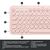 Клавіатура Logitech K380 Multi-Device Bluetooth UA Rose (920-009867), зображення 6 Клавіатура Logitech K380 Multi-Device Bluetooth UA Rose (920-009867), зображення 6