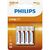 Батарейка Philips AAA R03 LongLife Zinc Carbon * 4 (R03L4B/10), изображение 2 Батарейка Philips AAA R03 LongLife Zinc Carbon * 4 (R03L4B/10), изображение 2