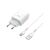Зарядное устройство HOCO C73A Glorious dual port charger set(Type-C) White (6931474713070), изображение 2 Зарядное устройство HOCO C73A Glorious dual port charger set(Type-C) White (6931474713070), изображение 2