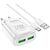 Зарядное устройство BOROFONE BA54A Wide road dual port QC3.0 charger (Type-C) White (BA54ACW), изображение 3 Зарядное устройство BOROFONE BA54A Wide road dual port QC3.0 charger (Type-C) White (BA54ACW), изображение 3