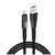 Дата кабель ColorWay USB 2.0 AM to Lightning 1.0m zinc alloy + led black (CW-CBUL035-BK), изображение 2 Дата кабель ColorWay USB 2.0 AM to Lightning 1.0m zinc alloy + led black (CW-CBUL035-BK), изображение 2