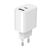 Зарядное устройство Gembird 1xUSB-A+1xUSB-C 5V/2.4A (12W) white (TA-UC-2AC12-01), изображение 4 Зарядное устройство Gembird 1xUSB-A+1xUSB-C 5V/2.4A (12W) white (TA-UC-2AC12-01), изображение 4