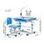 Парта со стулом Evo-kids BD-04 B XL Teddy с лампой, изображение 3 Парта со стулом Evo-kids BD-04 B XL Teddy с лампой, изображение 3
