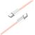 Дата кабель USB-C to USB-C 1.0m 60W 3.0А pink ColorWay (CW-CBPDCC061-P), изображение 4 Дата кабель USB-C to USB-C 1.0m 60W 3.0А pink ColorWay (CW-CBPDCC061-P), изображение 4