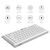 Клавіатура OfficePro SK955W Wireless/Bluetooth White (SK955W), зображення 9 Клавіатура OfficePro SK955W Wireless/Bluetooth White (SK955W), зображення 9