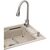 Мойка кухонная GRANADO Basic Estella terra (+ змішувач Campo LUX inox + дозатор Redondo inox + кошик + (ksg0103), изображение 3 Мойка кухонная GRANADO Basic Estella terra (+ змішувач Campo LUX inox + дозатор Redondo inox + кошик + (ksg0103), изображение 3