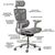 Офисное кресло Mealux S4 Air Grey (HF-S4 M/G), изображение 9 Офисное кресло Mealux S4 Air Grey (HF-S4 M/G), изображение 9